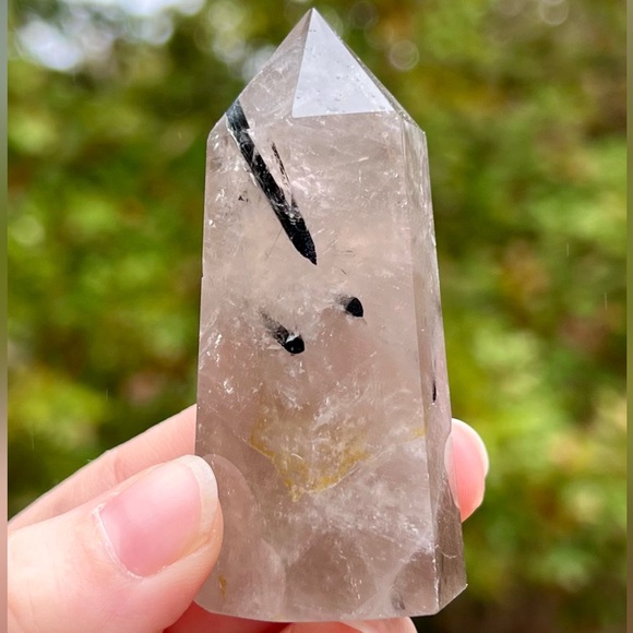 Other - Black Tourmaline in Quartz with Golden Healer Crystal Tower
